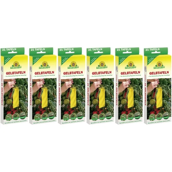 NEUDORFF® Gelbtafeln Kleinformat 7,5 x 20 cm - 21 Tafeln x 6 NEUDORFF® Gelbtafeln Kleinformat 7,5 x 20 cm - 21 Tafeln x 6