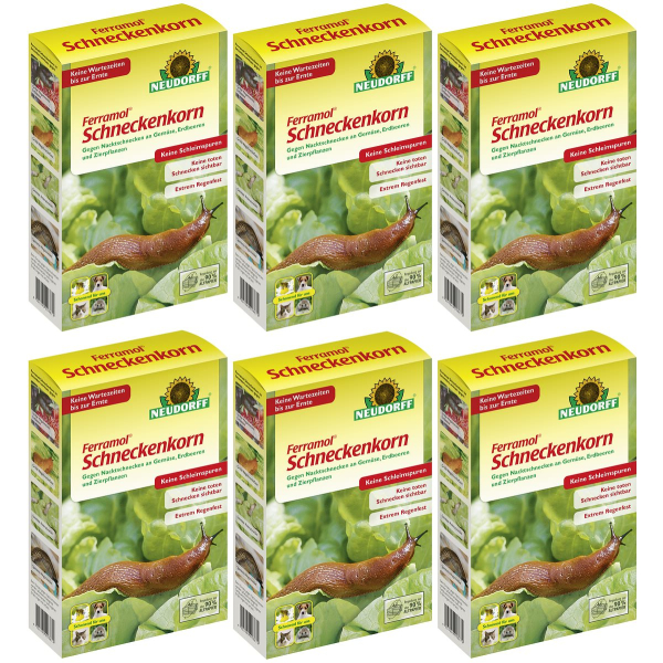 NEUDORFF® Ferramol® Schneckenkorn Extrem regenfest - 2 kg x 6