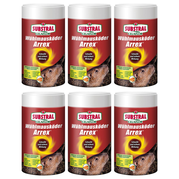 SUBSTRAL® CELAFLOR® Wühlmausköder ARREX® - 250 g x 6