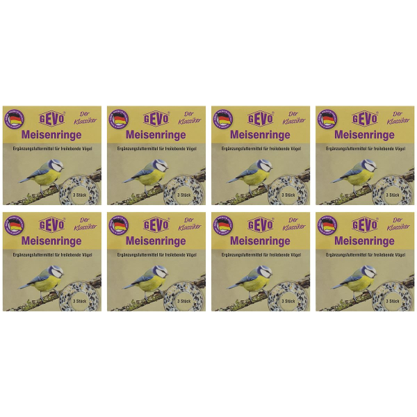 GEVO® Meisenringe Ergänzungsfutter für Wildvogel - 3 Meisenringe x  8