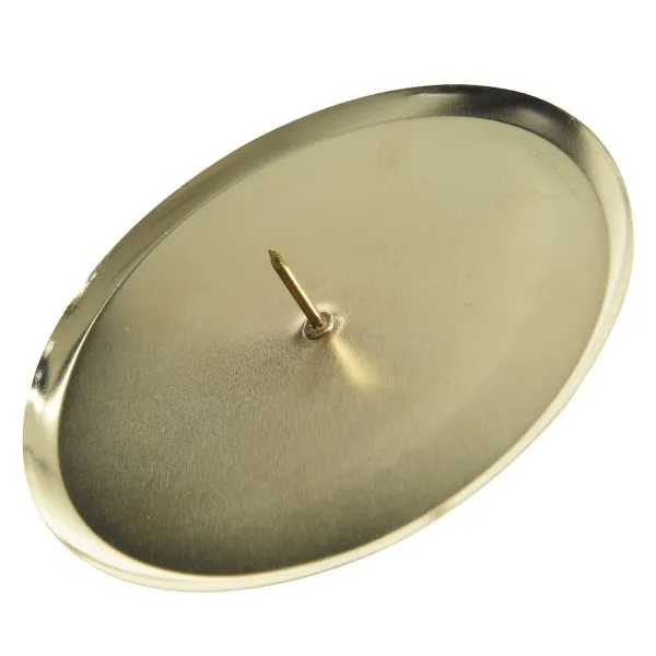 Adventskranzkerzenhalter Goldfarben Ø 10 cm aus Metall - 4er Set