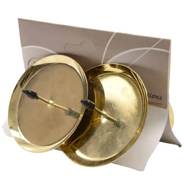 Adventskranzkerzenhalter Goldfarben Ø 6 cm aus Metall - 4er Set