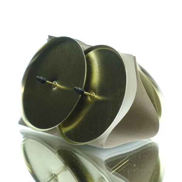 Adventskranzkerzenhalter Goldfarben Ø 8 cm aus Metall - 4er Set