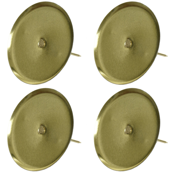 Adventskranzkerzenhalter Goldfarben Ø 8 cm ohne Dorn aus Metall - 4er Set