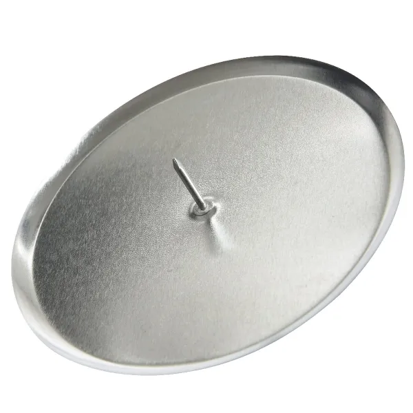 Adventskranzkerzenhalter Silberfarben matt Ø 10 cm aus Metall - 4er Set