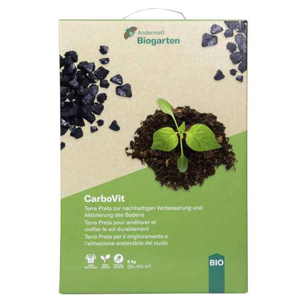 Andermatt Biogarten CarboVit Feststoffdünger mit Terra Preta - 5 kg