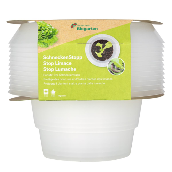Andermatt Biogarten SchneckenStopp PP transparent Set à 12 Stück
