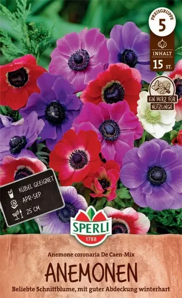 Anemonen De Caen Mix bunt - Sperli Blumenzwiebeln