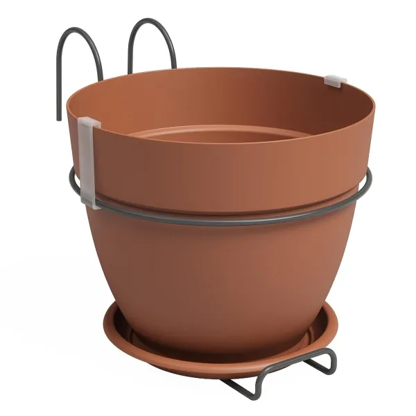 artevasi© CAPRI CAMPANA Balkontopf Terracotta Ø 20 cm mit Halter - Kunststoff artevasi© CAPRI CAMPANA Balkontopf Terracotta Ø 20 cm mit Halter - Kunststoff