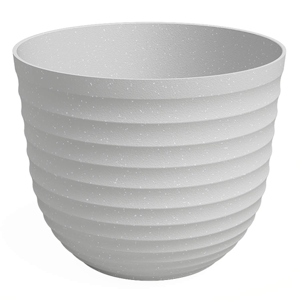 artevasi© HAVANA WAVES Pflanztopf Limestone Grey hellgrau Ø 30 cm - Kunststoff