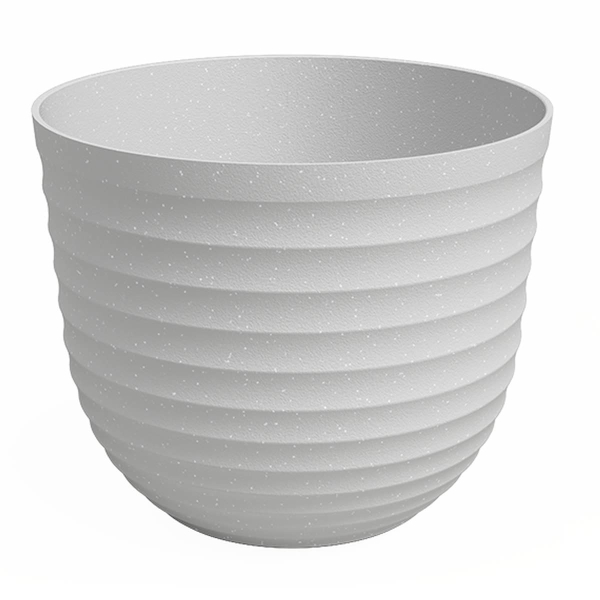 artevasi© HAVANA WAVES Pflanztopf Limestone Grey hellgrau Ø 20 cm - Kunststoff