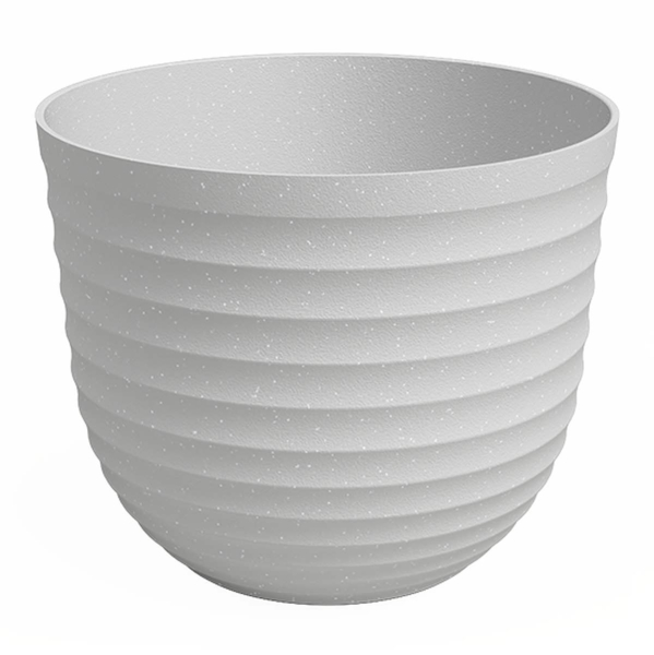 artevasi© HAVANA WAVES Pflanztopf Limestone Grey hellgrau Ø 40 cm - Kunststoff