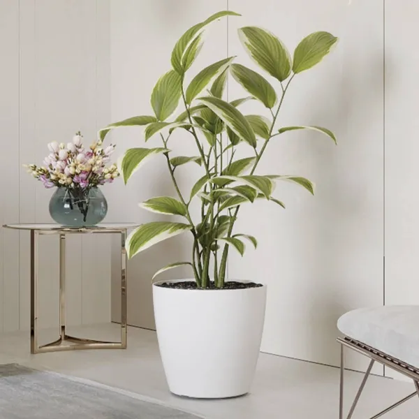 artevasi© SAN REMO Übertopf Weiß glänzend Ø 25 cm - Kunststoff