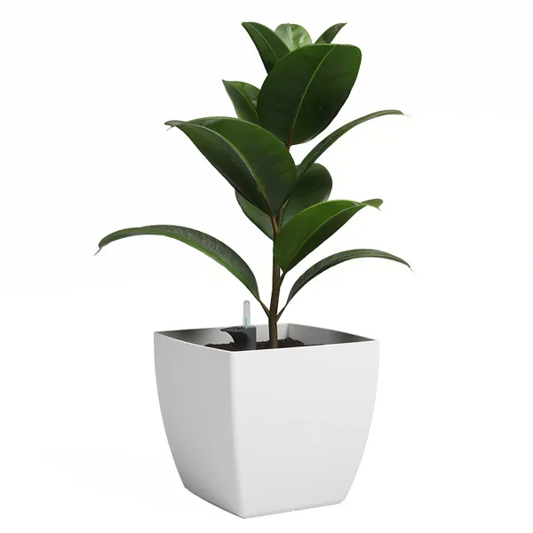 artevasi© SIENA Pflanzgefäß Weiß mit Bewässerungssystem 30 cm - Kunststoff