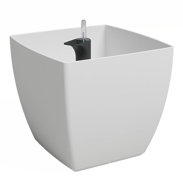 artevasi© SIENA Pflanzgefäß Weiß mit Bewässerungssystem 40 cm - Kunststoff