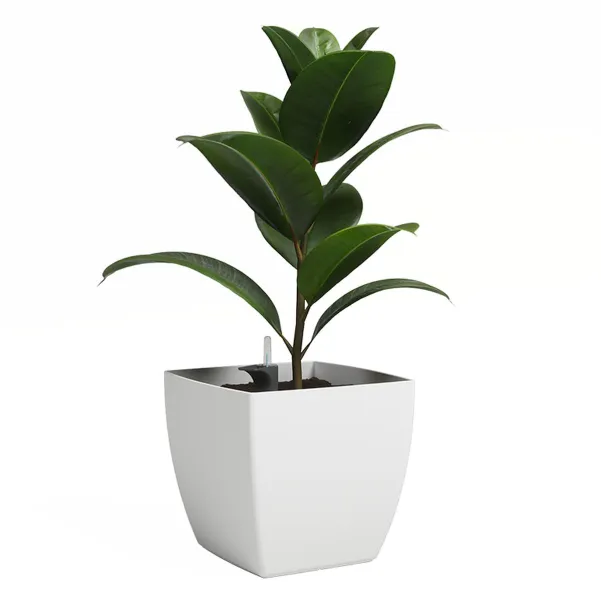 artevasi© SIENA Pflanzgefäß Weiß mit Bewässerungssystem 40 cm - Kunststoff