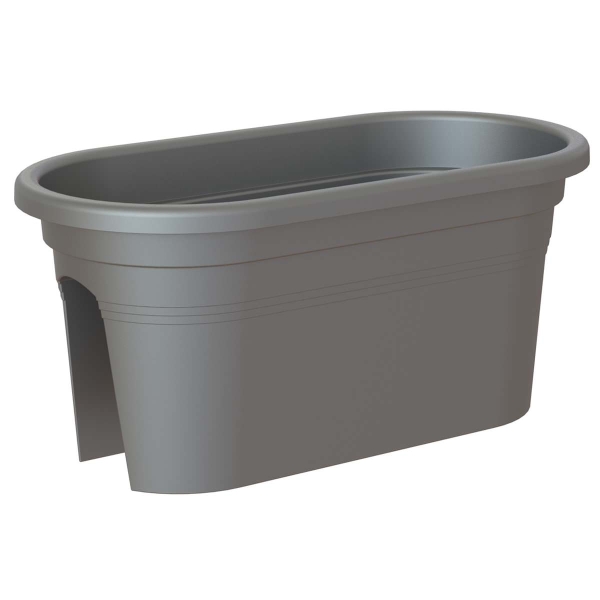 artevasi© VENEZIA Jardiniere Geländerkasten Anthrazit 60 cm - Kunststoff