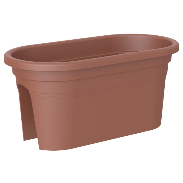 artevasi© VENEZIA Jardiniere Geländerkasten Terracottafarben 60 cm - Kunststoff