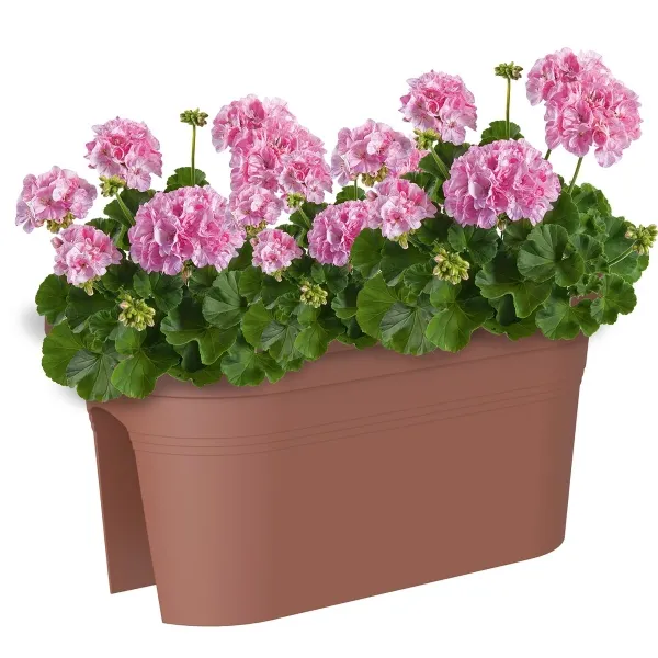 artevasi© VENEZIA Jardiniere Geländerkasten Terracottafarben 60 cm - Kunststoff