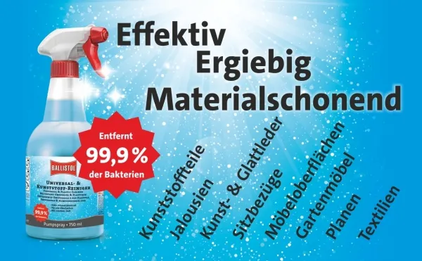 BALLISTOL® Universal- und Kunststoffreiniger Pumpspray - 750 ml