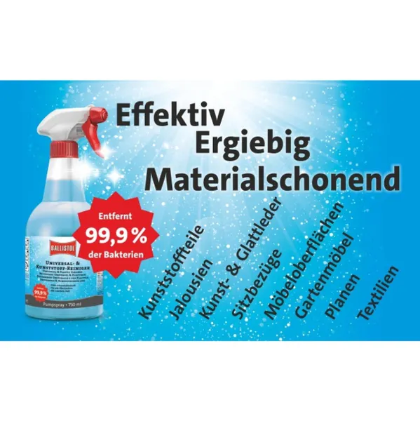 BALLISTOL® Universal- und Kunststoffreiniger Pumpspray - 750 ml