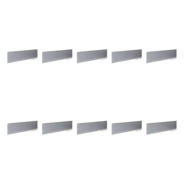 10 x bellissa® Rasenkante / Mähkante 118 cm x 0,1 cm x 12,5 cm - verzinktes Metall