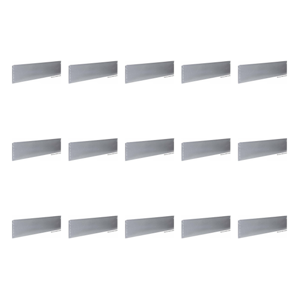 15 x bellissa® Rasenkante / Mähkante 118 cm x 0,1 cm x 12,5 cm - verzinktes Metall