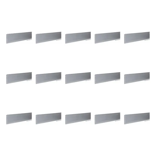 15 x bellissa® Rasenkante / Mähkante 118 cm x 0,1 cm x 12,5 cm - verzinktes Metall
