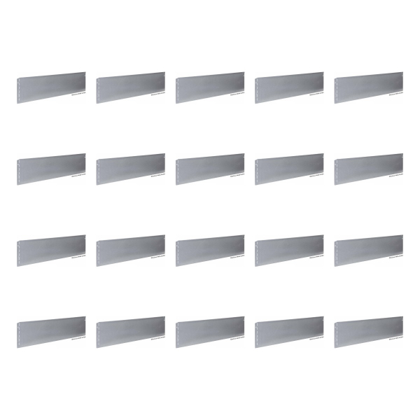 20 x bellissa® Rasenkante / Mähkante 118 cm x 0,1 cm x 12,5 cm - verzinktes Metall