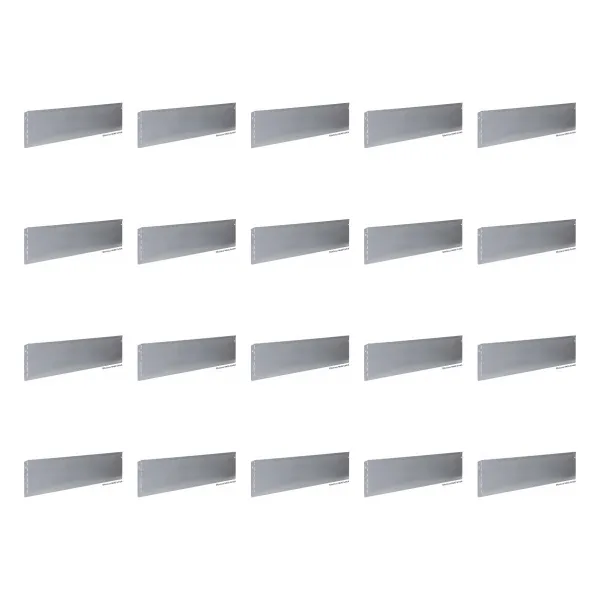20 x bellissa® Rasenkante / Mähkante 118 cm x 0,1 cm x 12,5 cm - verzinktes Metall