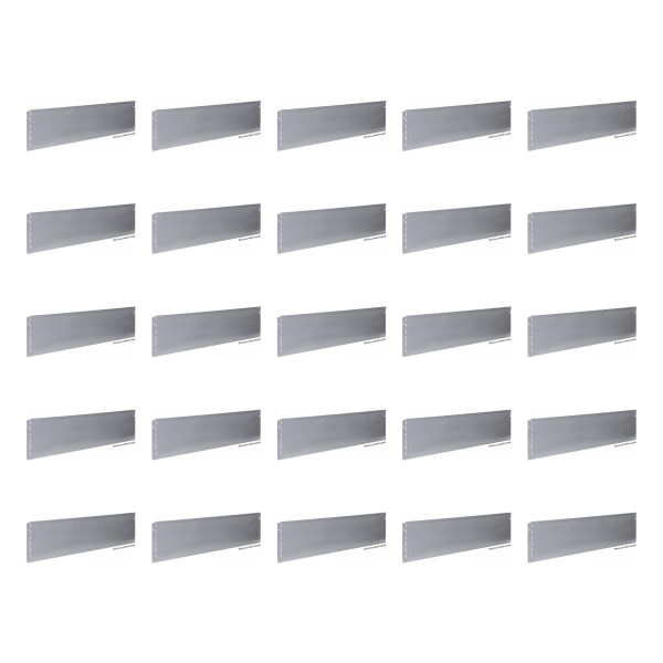 25 x bellissa® Rasenkante / Mähkante 118 cm x 0,1 cm x 12,5 cm - verzinktes Metall