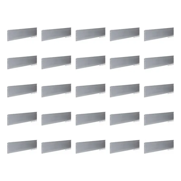 25 x bellissa® Rasenkante / Mähkante 118 cm x 0,1 cm x 12,5 cm - verzinktes Metall