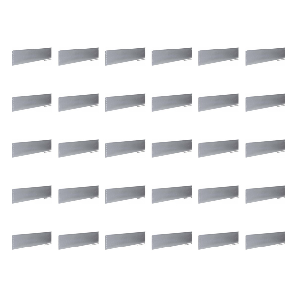 30 x bellissa® Rasenkante / Mähkante 118 cm x 0,1 cm x 12,5 cm - verzinktes Metall