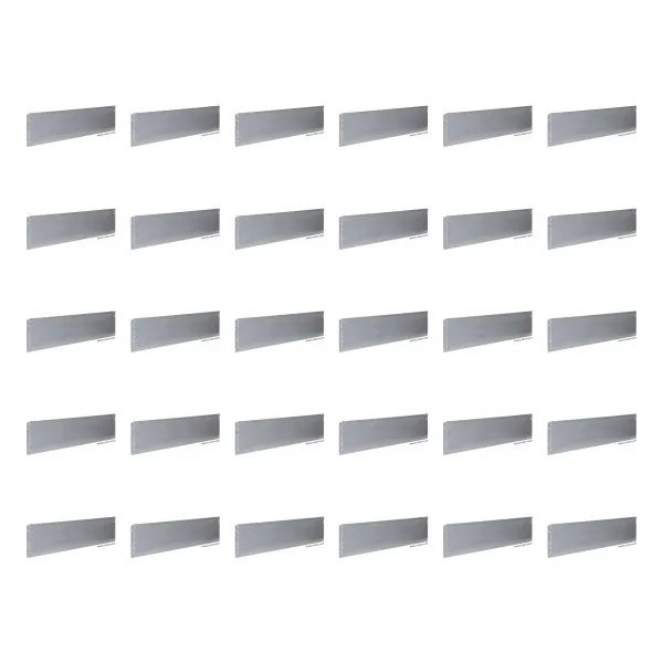 30 x bellissa® Rasenkante / Mähkante 118 cm x 0,1 cm x 12,5 cm - verzinktes Metall