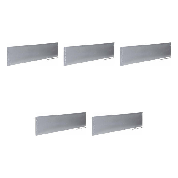 5 x bellissa® Rasenkante / Mähkante 118 cm x 0,1 cm x 12,5 cm - verzinktes Metall