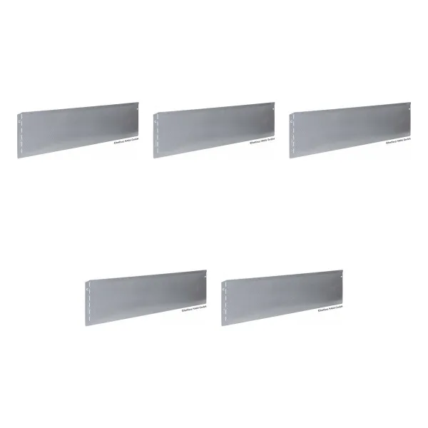 5 x bellissa® Rasenkante / Mähkante 118 cm x 0,1 cm x 12,5 cm - verzinktes Metall