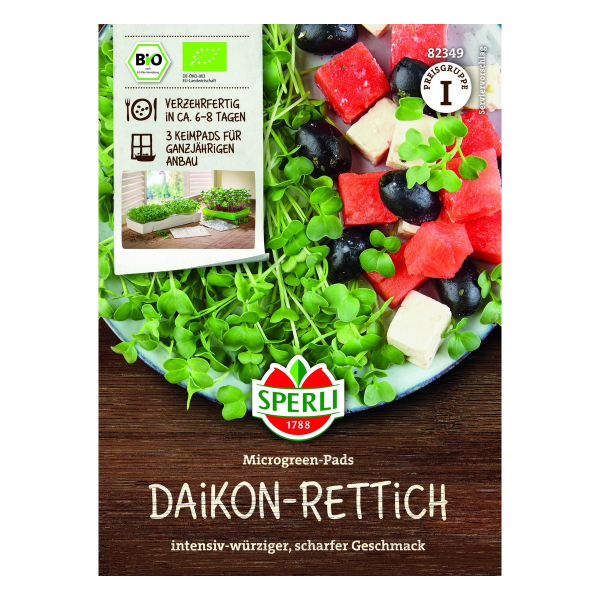 Microgreen-Pads Daikon-Rettichsamen