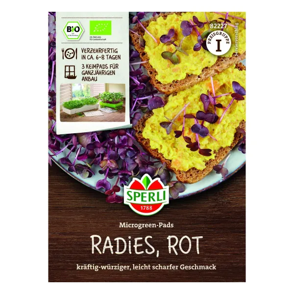 BIO Microgreen-Pads Radieschen, rot