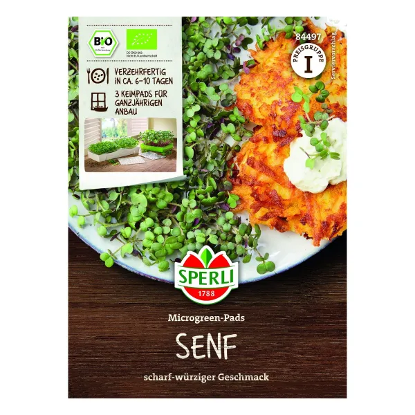 Microgreen-Pads Senfsamen