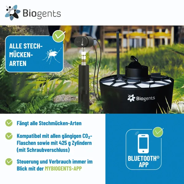 Biogents AERO TRAP PLUS Mückenfalle - effektiver Schutz vor Mücken im Garten