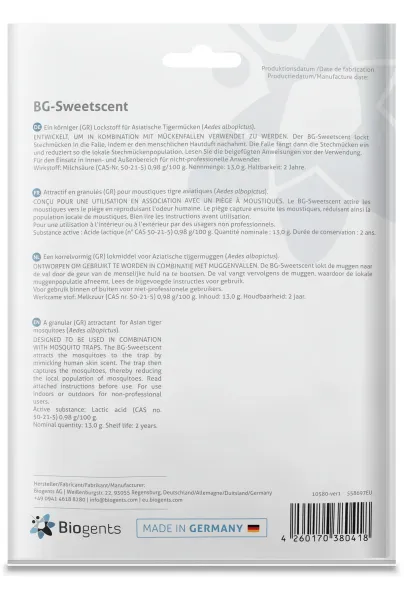 Biogents Lockstoff Sweetscent für 2 Monate