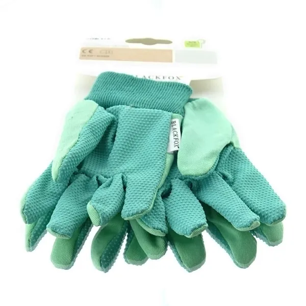 BLACKFOX® Garten - Handschuhe für Kinder Grün Dschungeldekor Größe 3/3-4 Jahre
