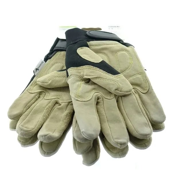 BLACKFOX® Garten - Handschuhe Handflächen-Verstärkung Schwarz & Braun Größe 9/L