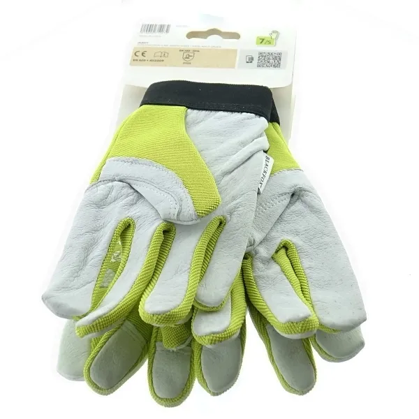 BLACKFOX® Garten - Handschuhe Lady´s Line JARDY Lime mit Blumendruck Größe 7/S