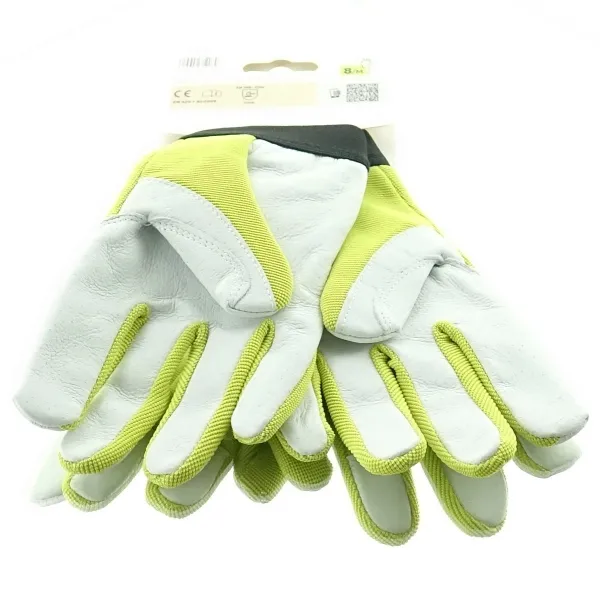 BLACKFOX® Garten - Handschuhe Lady´s Line JARDY Lime mit Blumendruck Größe 8/M