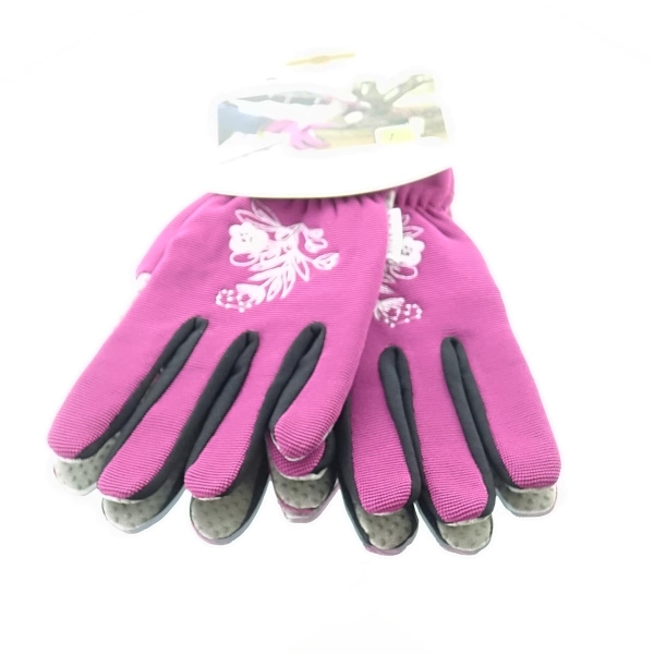 BLACKFOX® Garten - Handschuhe Lady´s Line Lila/Violett mit Dekor Größe 7/S
