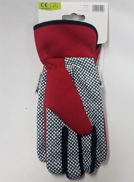 BLACKFOX® Garten - Handschuhe Lady´s Line Rose Rot Größe 9/L