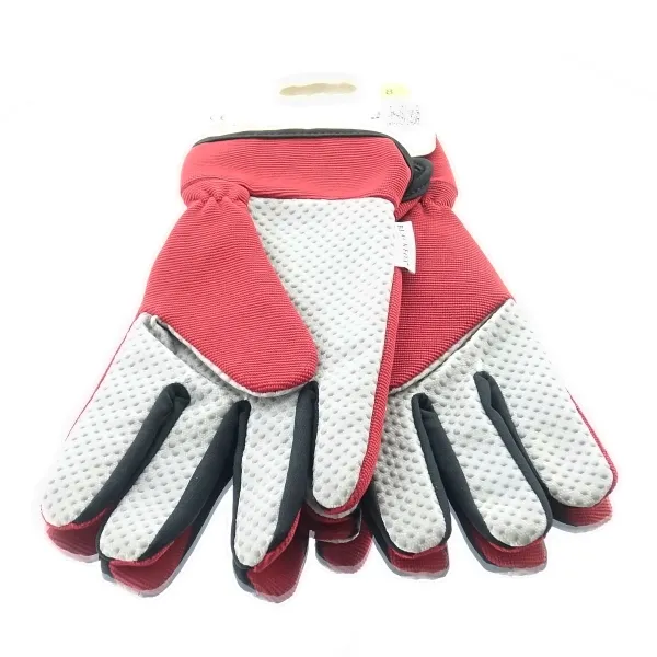 BLACKFOX® Garten - Handschuhe Lady´s Line Rot mit Dekor Größe 8/M