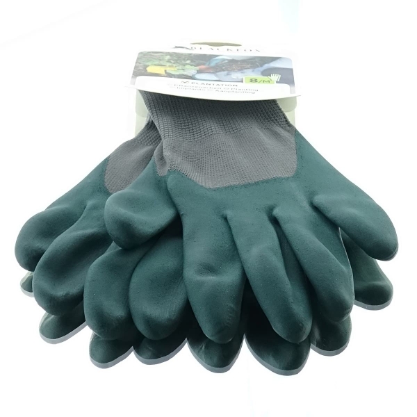 BLACKFOX® Garten - Handschuhe Pflanzenarbeit Grün Größe 8/M