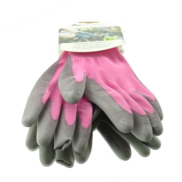 BLACKFOX® Garten - Handschuhe Sensitive Fuchsia gute Fingerfertigkeit Größe 8/M